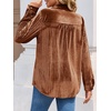 image:imageCicy Bell Womens Velvet Shirts Casual Long Sleeve Tops Fall Shacket JacketBrown