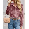 image:imageCicy Bell Womens Velvet Shirts Casual Long Sleeve Tops Fall Shacket JacketPink