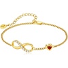 image:imageCicy Bell Birthstone Bracelet for Women 18K Gold Plated Jewelry Gift01JanGarnet Red