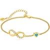 image:imageCicy Bell Birthstone Bracelet for Women 18K Gold Plated Jewelry Gift12DecTurquoise Blue