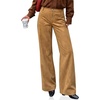 image:imageCicy Bell Womens Suede Pants High Waisted Straight Leg Fall Casual TrousersKhaki
