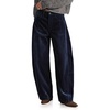 image:imageCicy Bell Womens Velvet Barrel Pants High Waisted Seam Wide Leg TrousersDark Blue