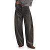 image:imageCicy Bell Womens Velvet Barrel Pants High Waisted Seam Wide Leg TrousersGrey
