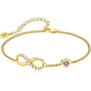 image:imageCicy Bell Birthstone Bracelet for Women 18K Gold Plated Jewelry Gift02FebViolet Purple