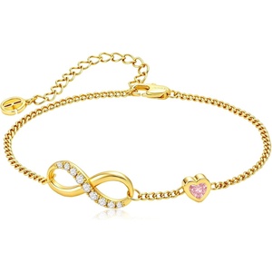 image:imageCicy Bell Birthstone Bracelet for Women 18K Gold Plated Jewelry Gift10OctVintage Pink