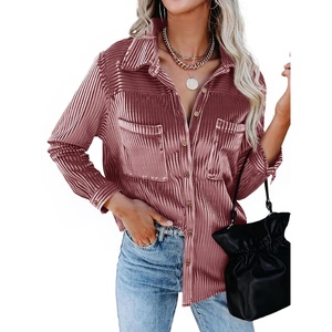 image:imageCicy Bell Womens Velvet Shirts Casual Long Sleeve Tops Fall Shacket JacketPink