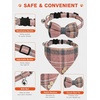 image:imageCicy Bell Dog Collars Breakaway Bow Tie Bell Kitten Bandana SetPink Plaid