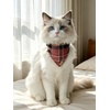 image:imageCicy Bell Dog Collars Breakaway Bow Tie Bell Kitten Bandana SetPink Plaid