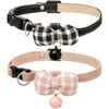 image:imageCicy Bell Breakaway Cat Collars with Bow and Bell Adjustable Safety BuckleBlack Pink