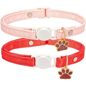 image:imageCicy Bell Breakaway Cat Collars with Bow and Bell Adjustable Safety BuckleLight Pink