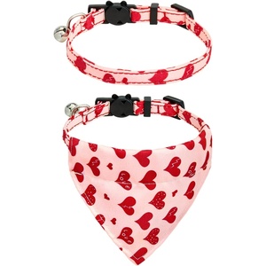 image:imageCicy Bell Dog Collars Breakaway Bow Tie Bell Kitten Bandana SetPeach Pink