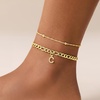 image:imageCicy Bell Ankle Bracelets for Women 18K Gold Layered Anklets Non TarnishStyle AInitial C Gold