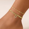 image:imageCicy Bell Ankle Bracelets for Women 18K Gold Layered Anklets Non TarnishStyle AInitial D Gold