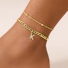 image:imageCicy Bell Ankle Bracelets for Women 18K Gold Layered Anklets Non TarnishStyle AInitial K Gold