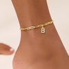 image:imageCicy Bell Ankle Bracelets for Women 18K Gold Layered Anklets Non TarnishStyle BInitial B Gold
