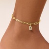 image:imageCicy Bell Ankle Bracelets for Women 18K Gold Layered Anklets Non TarnishStyle BInitial B Gold
