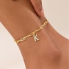 image:imageCicy Bell Ankle Bracelets for Women 18K Gold Layered Anklets Non TarnishStyle BInitial K Gold