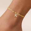 image:imageCicy Bell Ankle Bracelets for Women 18K Gold Layered Anklets Non TarnishStyle BInitial K Gold
