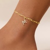 image:imageCicy Bell Ankle Bracelets for Women 18K Gold Layered Anklets Non TarnishStyle BInitial M Gold