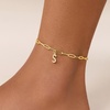 image:imageCicy Bell Ankle Bracelets for Women 18K Gold Layered Anklets Non TarnishStyle BInitial S Gold