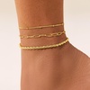 image:imageCicy Bell Ankle Bracelets for Women 18K Gold Layered Anklets Non TarnishStyle CGold A