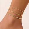 image:imageCicy Bell Ankle Bracelets for Women 18K Gold Layered Anklets Non TarnishStyle CGold B