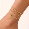 image:imageCicy Bell Ankle Bracelets for Women 18K Gold Layered Anklets Non TarnishStyle CGold C