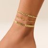 image:imageCicy Bell Ankle Bracelets for Women 18K Gold Layered Anklets Non TarnishStyle CGold E