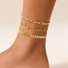 image:imageCicy Bell Ankle Bracelets for Women 18K Gold Layered Anklets Non TarnishStyle CGold E