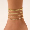 image:imageCicy Bell Ankle Bracelets for Women 18K Gold Layered Anklets Non TarnishStyle CGold F