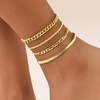 image:imageCicy Bell Ankle Bracelets for Women 18K Gold Layered Anklets Non TarnishStyle CGold G