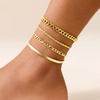 image:imageCicy Bell Ankle Bracelets for Women 18K Gold Layered Anklets Non TarnishStyle CGold G
