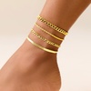 image:imageCicy Bell Ankle Bracelets for Women 18K Gold Layered Anklets Non TarnishStyle CGold G