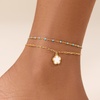image:imageCicy Bell Ankle Bracelets for Women 18K Gold Layered Anklets Non TarnishStyle DFlowers Gold