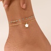 image:imageCicy Bell Ankle Bracelets for Women 18K Gold Layered Anklets Non TarnishStyle DFlowers Gold