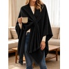 image:imageCicy Bell Womens Elegant Shawl Wraps Soft Open Front Poncho SweaterBlack