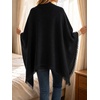 image:imageCicy Bell Womens Elegant Shawl Wraps Soft Open Front Poncho SweaterBlack