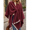 image:imageCicy Bell Womens Elegant Shawl Wraps Soft Open Front Poncho SweaterBurgundy