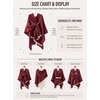 image:imageCicy Bell Womens Elegant Shawl Wraps Soft Open Front Poncho SweaterBurgundy