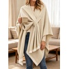 image:imageCicy Bell Womens Elegant Shawl Wraps Soft Open Front Poncho SweaterCreamywhite