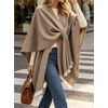 image:imageCicy Bell Womens Elegant Shawl Wraps Soft Open Front Poncho SweaterKhaki