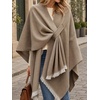image:imageCicy Bell Womens Elegant Shawl Wraps Soft Open Front Poncho SweaterKhaki