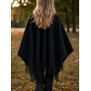 image:imageCicy Bell Womens Fringe Shawl Wraps Warm Fall Winter Sweaters 2026Black