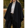image:imageCicy Bell Womens Fringe Shawl Wraps Warm Fall Winter Sweaters 2026Black