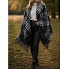 image:imageCicy Bell Womens Fringe Shawl Wraps Warm Fall Winter Sweaters 2026Black Plaid