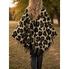image:imageCicy Bell Womens Fringe Shawl Wraps Warm Fall Winter Sweaters 2026Leopard Brown