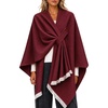 image:imageCicy Bell Womens Elegant Shawl Wraps Soft Open Front Poncho SweaterBurgundy