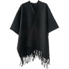 image:imageCicy Bell Womens Fringe Shawl Wraps Warm Fall Winter Sweaters 2026Black