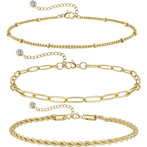 image:imageCicy Bell Ankle Bracelets for Women 18K Gold Layered Anklets Non TarnishStyle CGold A