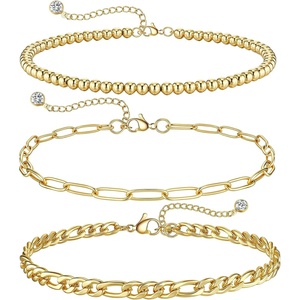 image:imageCicy Bell Ankle Bracelets for Women 18K Gold Layered Anklets Non TarnishStyle CGold C